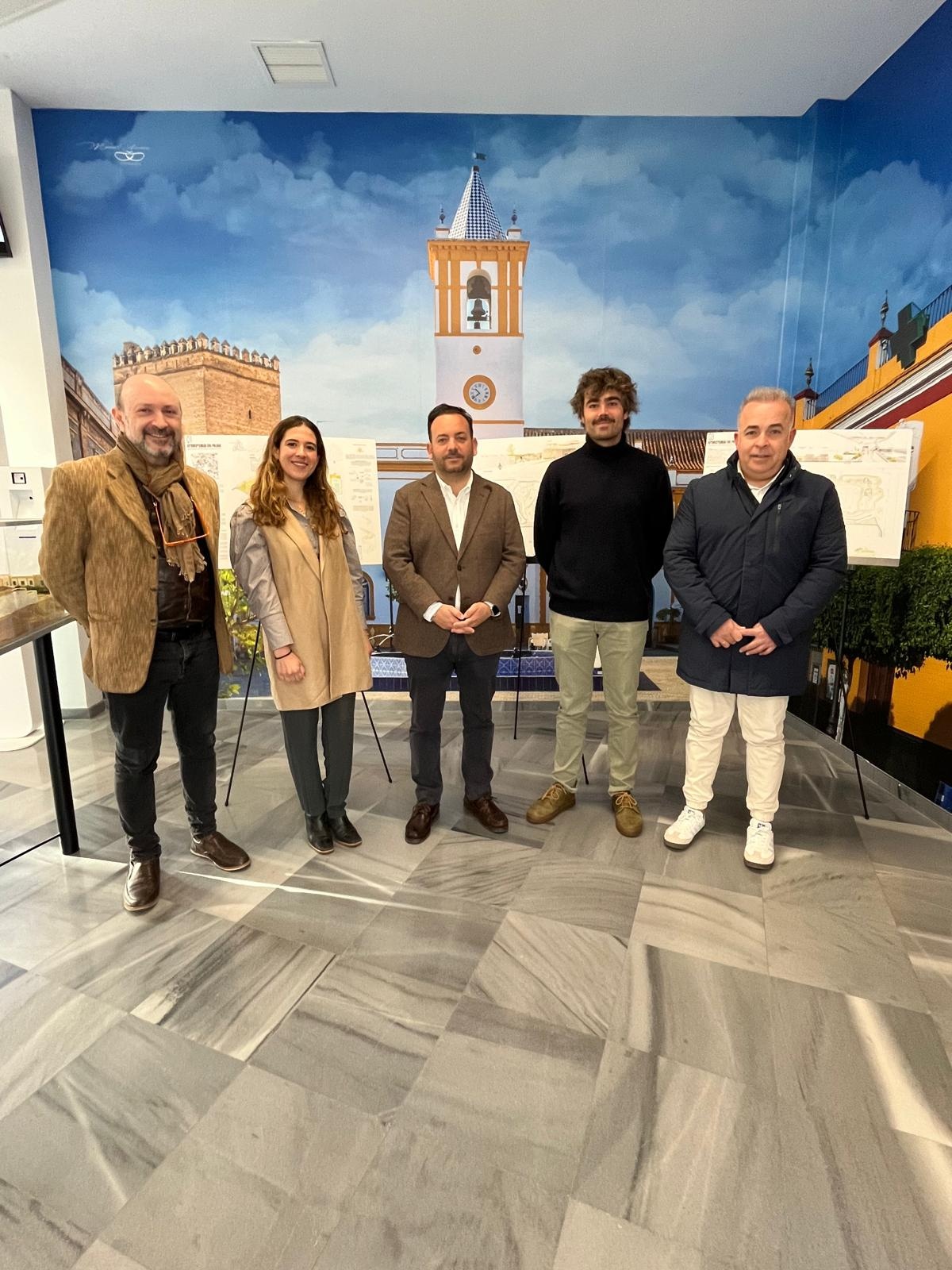 ALCALDE Y PRMIER TTE DE ALCALDE CON ARQUITECTOS GANADORES DEL PROYECTO ESPACIO DEPORTIVO URBANO EN LA ALGABA