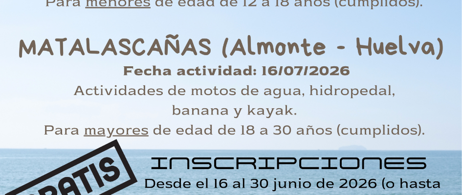 Cartel Escapada Joven Playa 2026