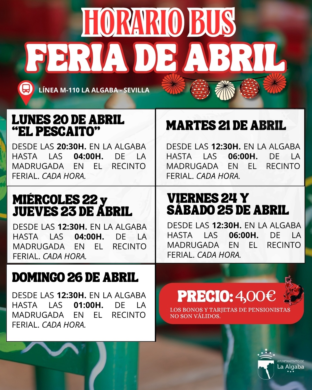 Horario Bus feria